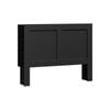Oikiture Bed Head Headboard Double Size Bedhead with Storage Shelves Black