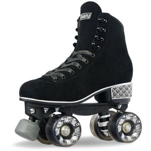 Crazy Skates Evoke Leather Suede Roller Skates - Black