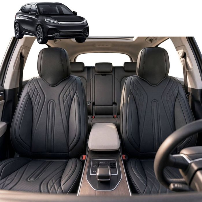 Australian Goose Front Seat Covers for BYD Atto 3 2022 - Current - PU Leather, Black (2pc)