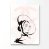 Black Peach Colored Girl Print 100% Australian Made 100x150cm (Stretched Canvas)