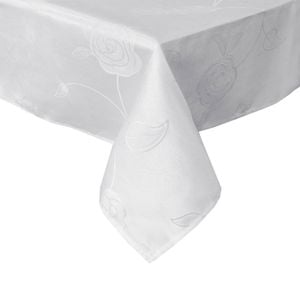 Jacquard Tablecloth Rosa White 150 x 210 cm