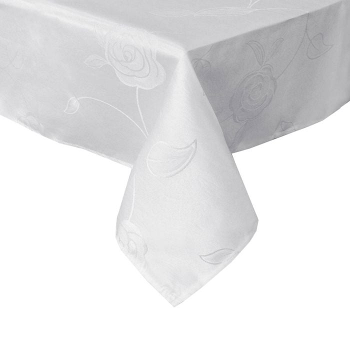 Jacquard Tablecloth Rosa White 150 x 210 cm