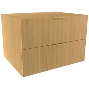 Lugna 512 x 750 x 580mm Sand 2 Drawer Storage Cabinet
