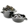 Olympia Mussel Pot with Lid Stainless Steel Black Stockpot Saucepan Cookware 1.5kg 220mm