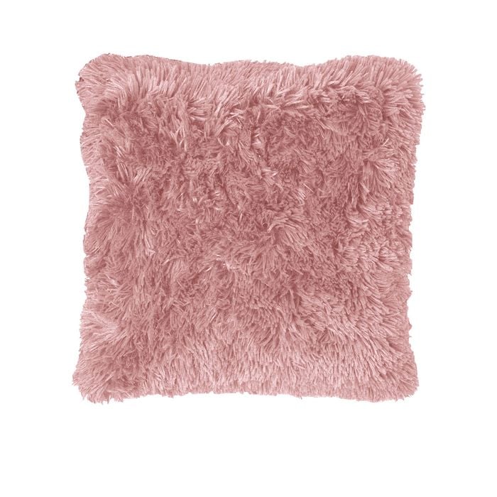 Bloomington Long Hair Faux Fur Euro Cushion 60 x 60 cm Pink