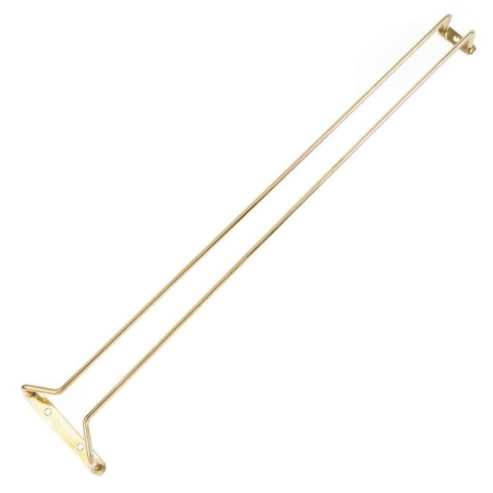 Beaumont Wine Glass Rack Brass 609mm Under Cabinet Stemware Holder Bar Storage