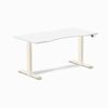 Desky Dual Ergo Edge Sit Stand Desk Wheat Frame 150cm
