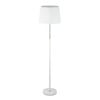 Cla Lighting Crecer Interior Height Adjustable Slanted Pleated Shade Floor Lamp With White Shade And Antique Brass Highlight