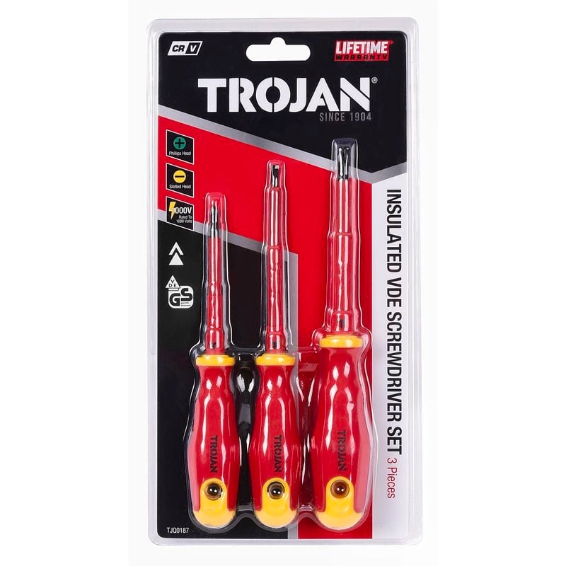 3 Piece Insulated VDE Screwdriver Set