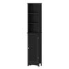 Levede 6 Shelves Tall Bathroom Cabinet - Black