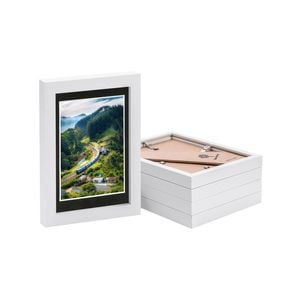 Nicola Spring Photo Frames with 4" x 6" Mount - 5" x 7" - White - Pack of 5