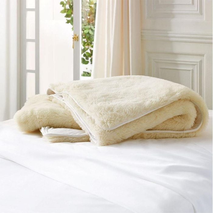 Woolcomfort Queen Aus Made Fully Fitted Reversible Wool Underlay