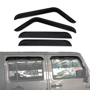 AUSGO Luxury Weather Shields for Jeep Wrangler JL Series 4Door 2018-Onwards Weathershields Window Visors Wind Deflectors