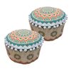 SOGA 2 Pack 50cm Pouffe Cushions Polyester Cotton with EPP Filling