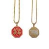 MEDI-ID  Medical ID Gold Octagonal Pendant with 60CM Chain