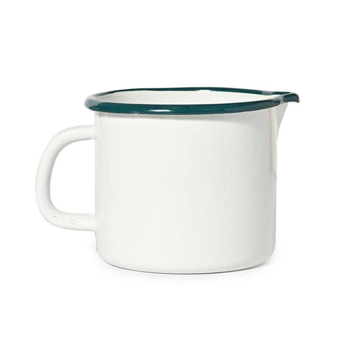 St. Clare Enamel Measuring Jug 10cm Baking Utensil Round w/ Handle White