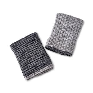 Salt & Pepper Knitted Washcloth 25x25cm Set of 2