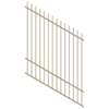 ProtectorAl 0350-1200W x 1500H Paperbark Picket Top Pool Fence Panel Raked 16-30º