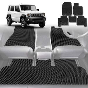 6D Diamond Car Floor Mats for Suzuki Jimny XL Manual 2023-Current-Full Set-Black-Outback GT