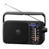 Am/Fm Black Portable Radio Speaker/Earphone Plug Jack/On Battery/Power Ac/Dc