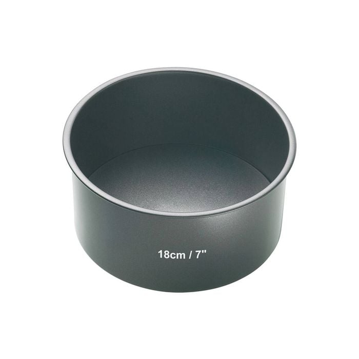 Mastercraft 18cm Heavy Loose Base Round Deep Cake Pan - Charcoal Grey