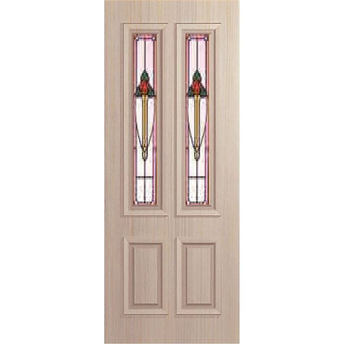 Woodcraft Doors 2040 x 820 x 40mm Colonial GL TG Fed Rose Entrance Door