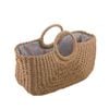 Ladelle Capri Check Woven MarketShopping Storage Basket 45cm Reusable Brown