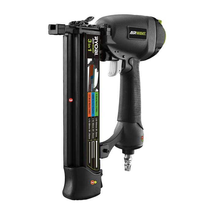 Ryobi Airwave 3 In 1 Air Brad Nailer And Stapler Bunnings Australia