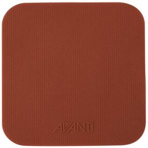 Avanti 12.7cm Square Silicone Mat Jar Opener Kitchen Trivet Table Protection Red