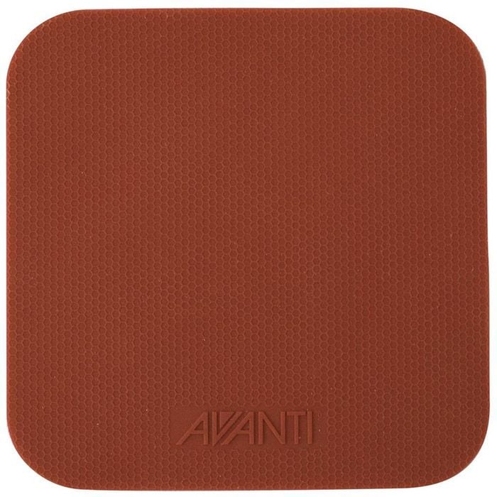 Avanti 12.7cm Square Silicone Mat Jar Opener Kitchen Trivet Table Protection Red