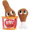 Bark-Toys-Au Kenpuppy Fried Chicken Dog Squeaky Chew Toy Set For XS/S Dogs