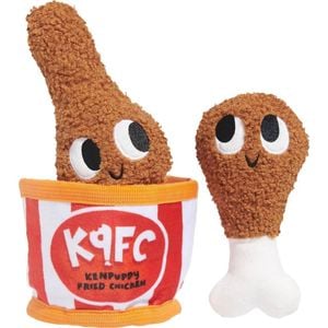 Bark-Toys-Au Kenpuppy Fried Chicken Dog Squeaky Chew Toy Set For XS/S Dogs