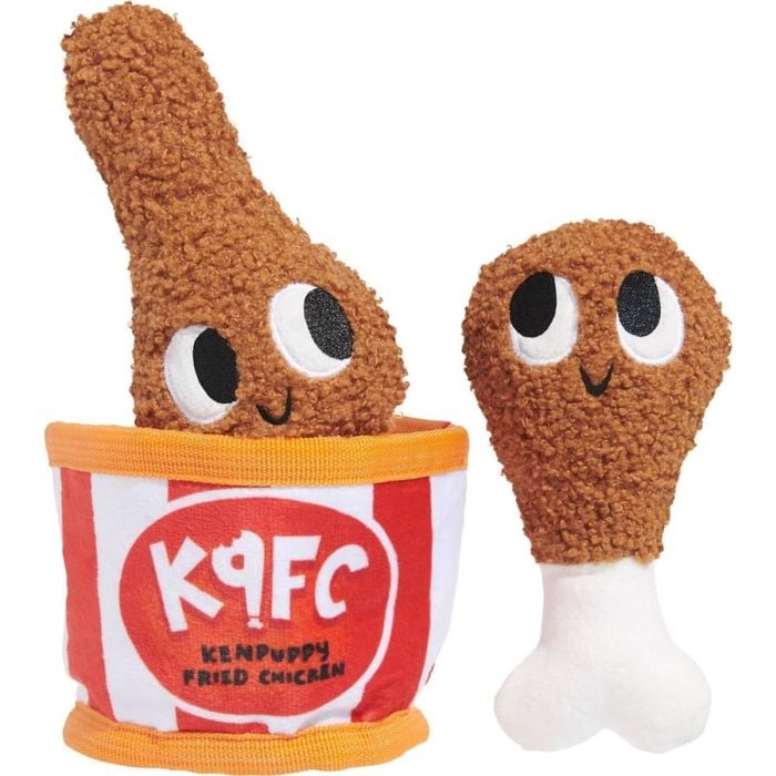 Bark-Toys-Au Kenpuppy Fried Chicken Dog Squeaky Chew Toy Set For XS/S Dogs