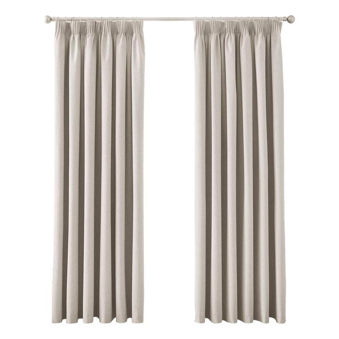 Mollers 240 x 205cm Cafe Au Lait Blockout Dory Pencil Pleat Curtain