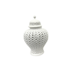 Elegant Collections Large White Classic Hampton Ceramic Urn