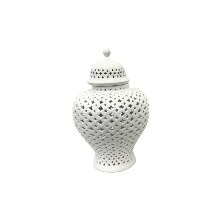 Elegant Collections Large White Classic Hampton Ceramic Urn