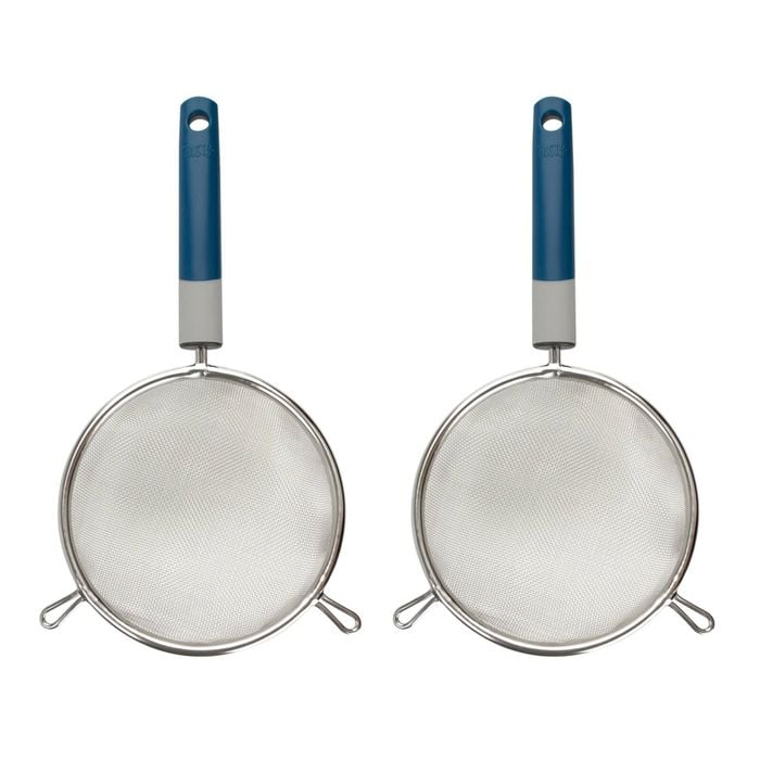 2PK Tasty Stainless Steel Mesh Strainer 31cm Blue/Silver
