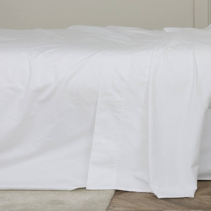 Bedding Co. Flat Sheet 1200TC Egyptian Cotton White Queen