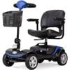 EQUIPMED FreeRoam+ Mid-Sized Foldable Electric Mobility Scooter, Blue