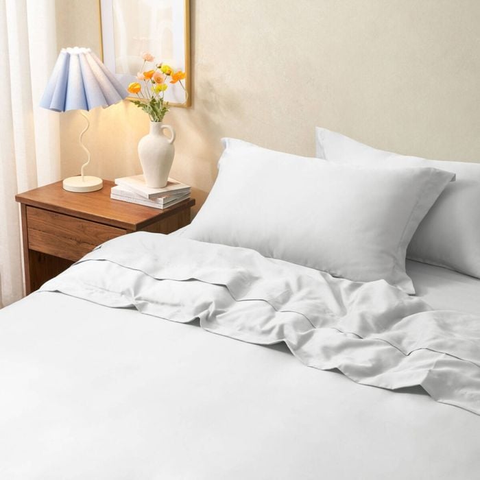 Sheraton Luxury Maison 1000TC Cotton Bed Quilt Cover Set Super King White