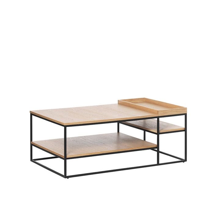 Modern Furniture RIVOLI Coffee Table 120cm - Natural Oak & Black