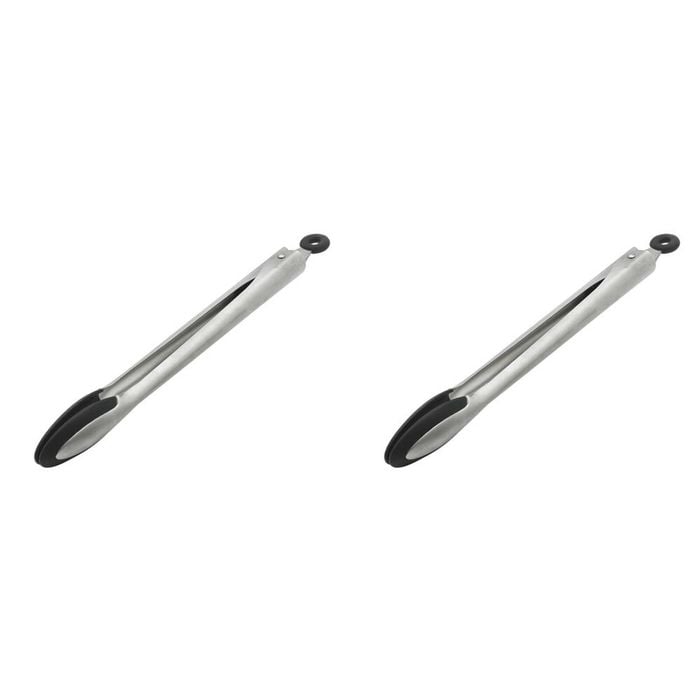 2PK Ecology Provisions Silicone Edge Food Grilling Tongs 30cm