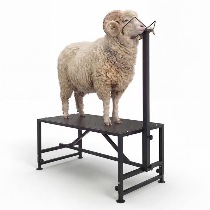 Advwin Livestock Stand Goat Trimming Stand 20"-31" Height Adjustable