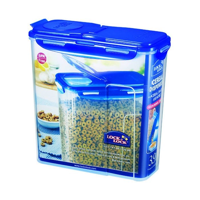 LocknLock 3.9L Cereal Dispenser Plastic Storage Container Pantry Organisation