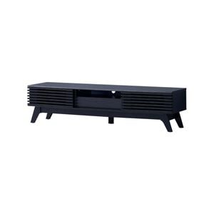 Design Square Camille Lowline Entertainment Unit TV Stand 180cm 2-Doors  1-Drawer Black