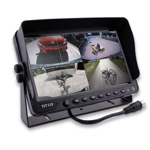 Elinz 9" Splitscreen DVR Monitor 12V 24V 4 AV Inputs 800x480 Bus Truck Caravan