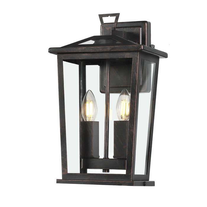 Trinity W2 Exterior Wall Light - Antique Brass - Medium