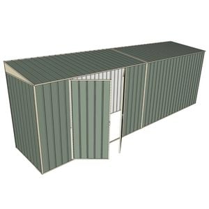 Build-A-Shed 1.2 x 6.0 x 2.0m Skillion Double Hinged Side Doors Shed - Green