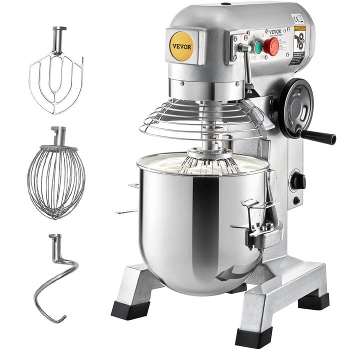 VEVOR Commercial Electric Food Mixer Stand Mixer with 3 Speeds