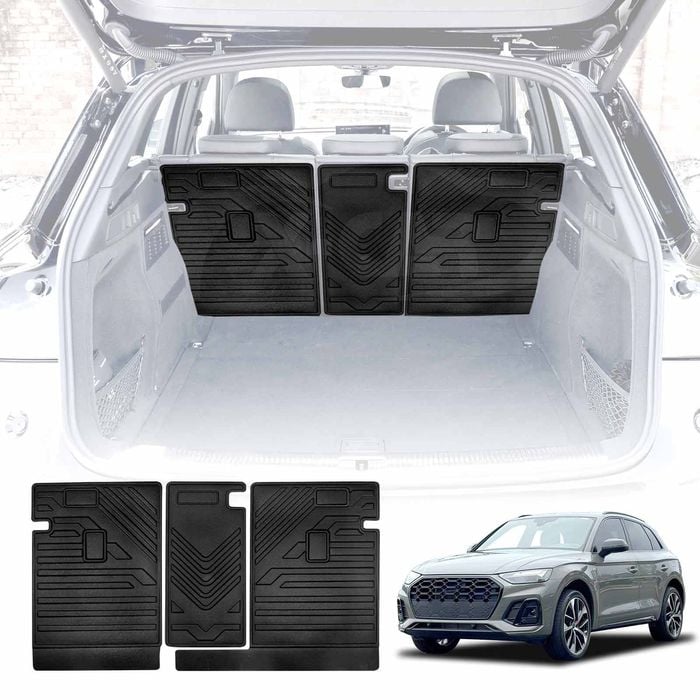 3D All Weather Back Seat Protector for Audi Q5 SQ5 2017-2025 Heavy Duty Seats Kick Mats Cover